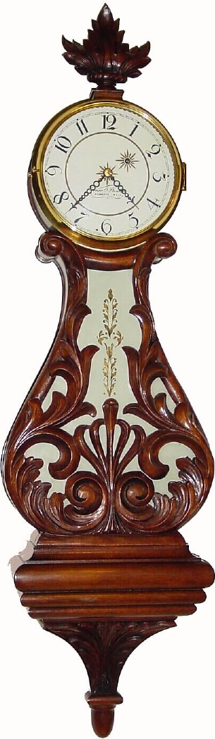 C.1998 (dated behind dial), Reproduction Lyre — Antique Clocks Price Guide