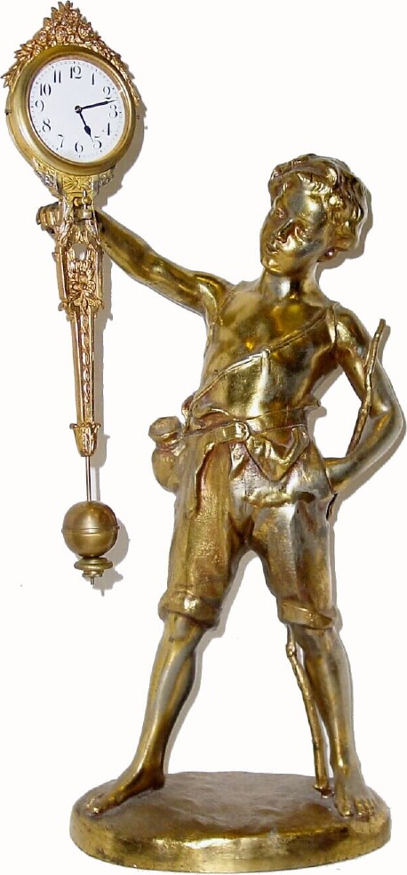 C.1900, German, Novelty Swinging Arm Clock, as-found. — Antique Clocks Price Guide