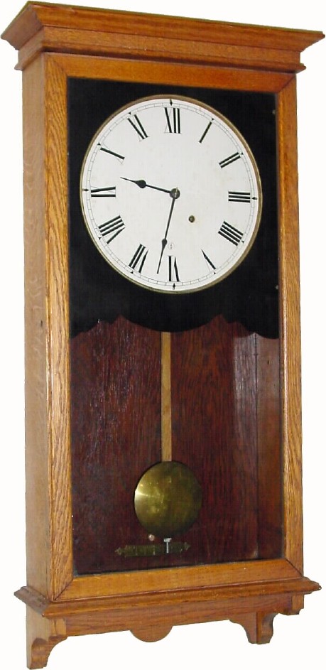 C.1920, Seth Thomas Office Regulator, as-found, the dial mask, dial and pendulum replaced. — Antique Clocks Price Guide