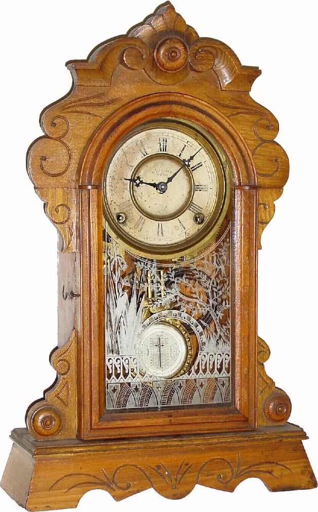 C.1880, F. Kroeber , New York, "Java", 8-day time and strike shelf clock. — Antique Clocks Price Guide