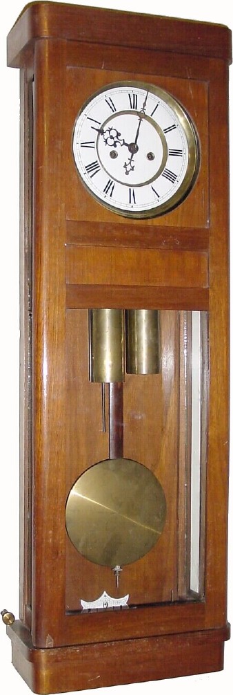 C.1920, German, Box style, 2-Wt regulator, in dirty, as-found, original condition. — Antique Clocks Price Guide