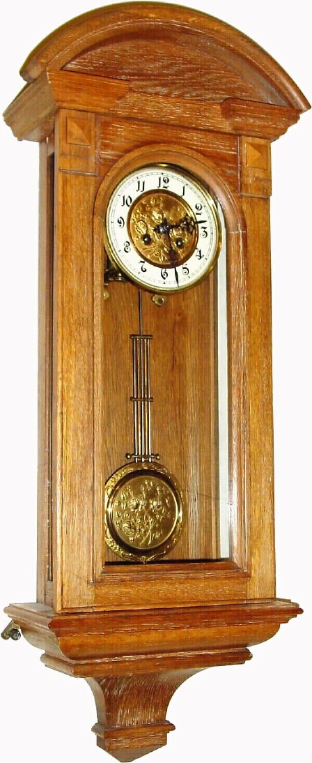 C.1900, German, Kienzle, Oak Cased wall regulator in generally good condition. — Antique Clocks Price Guide