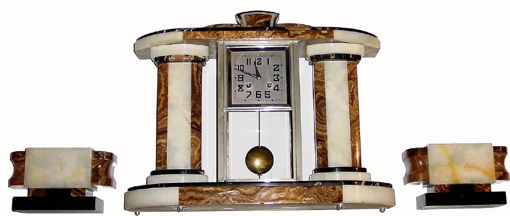 C.1930, French, Art Deco Crystal Set, as-found. — Antique Clocks Price Guide