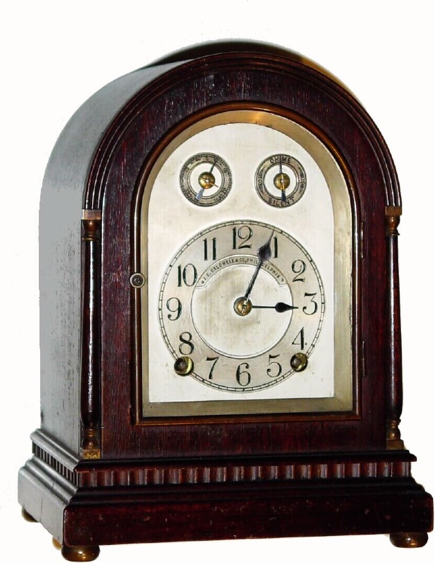 C.1910, M.Winterhalder and Hofmeier, Nuestadt, Baden, Germany 8-day Quarter striking mini-mantel clock. — Antique Clocks Price Guide