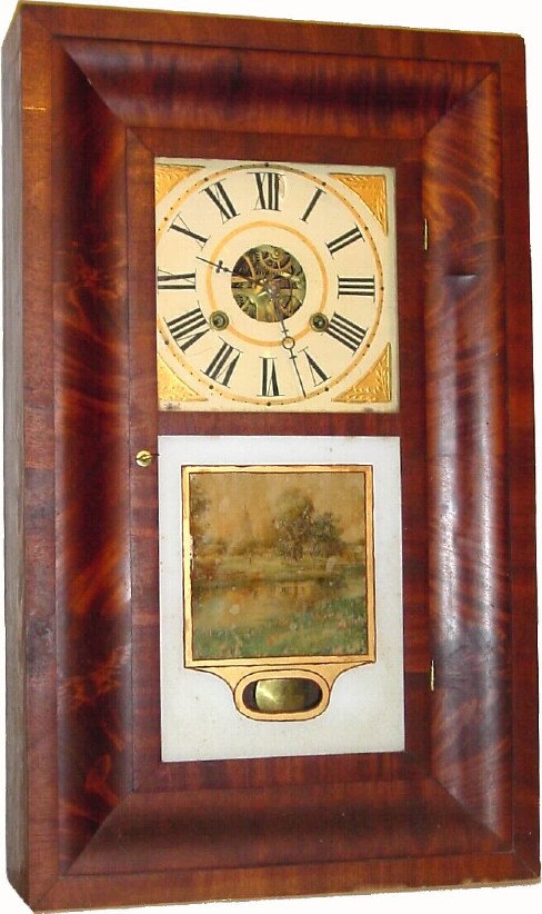 C.1840, Henry C. Smith, Plymouth, Conn, 30-hour brass OG shelf clock, with restorations. — Antique Clocks Price Guide
