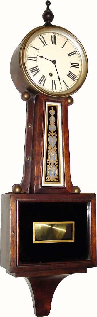 C.1915, Ingraham Clock Co., "Nyanza" 8-day banjo timepiece, — Antique Clocks Price Guide