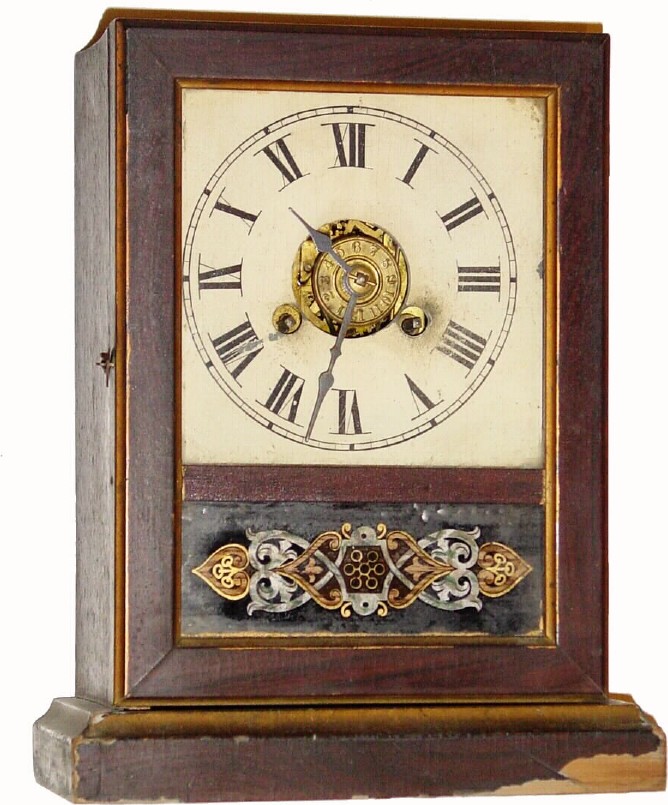 C.1870, German 30-hour time/alarm cottage clock, — Antique Clocks Price Guide