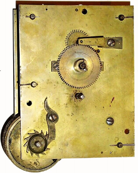 C.1890, English fusee gallery timepiece movement. — Antique Clocks Price Guide