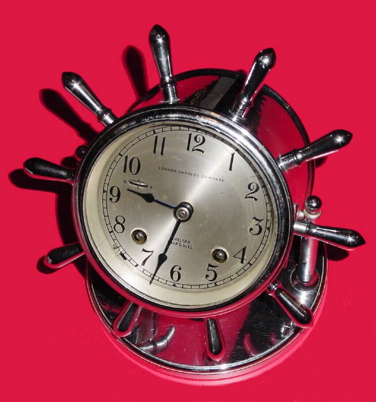 C.1960, Chelsea Clock Co., Boston, VANDERBILT desk clock, in chrome, and in very good original condition — Antique Clocks Price Guide