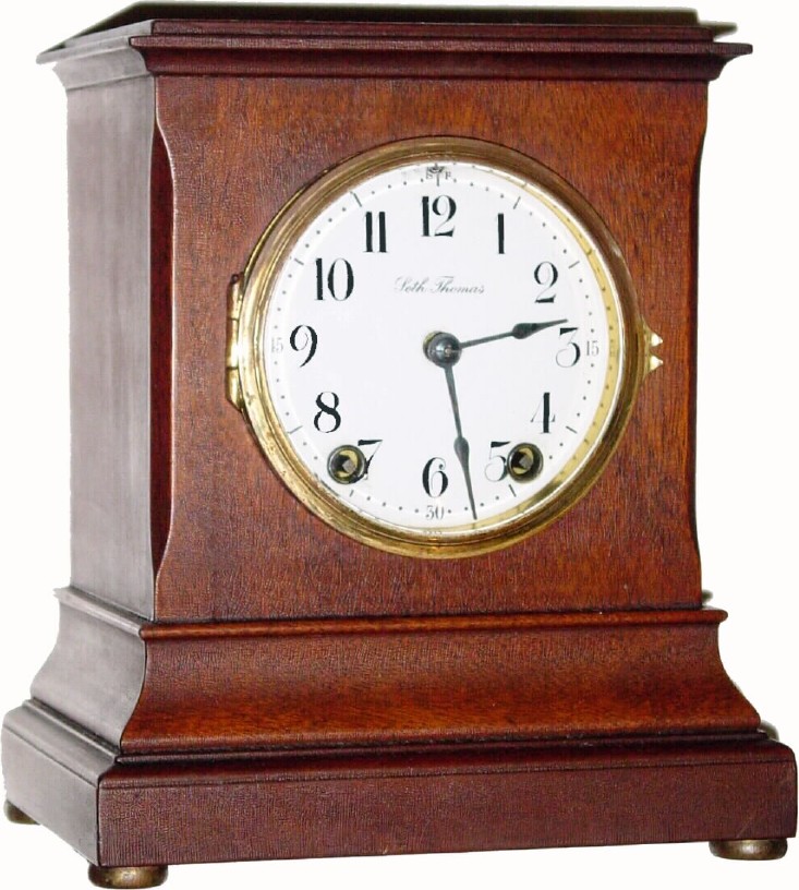 C.1909, Seth Thomas, TURIN, mahogany mantel clock in excellent original condition. — Antique Clocks Price Guide