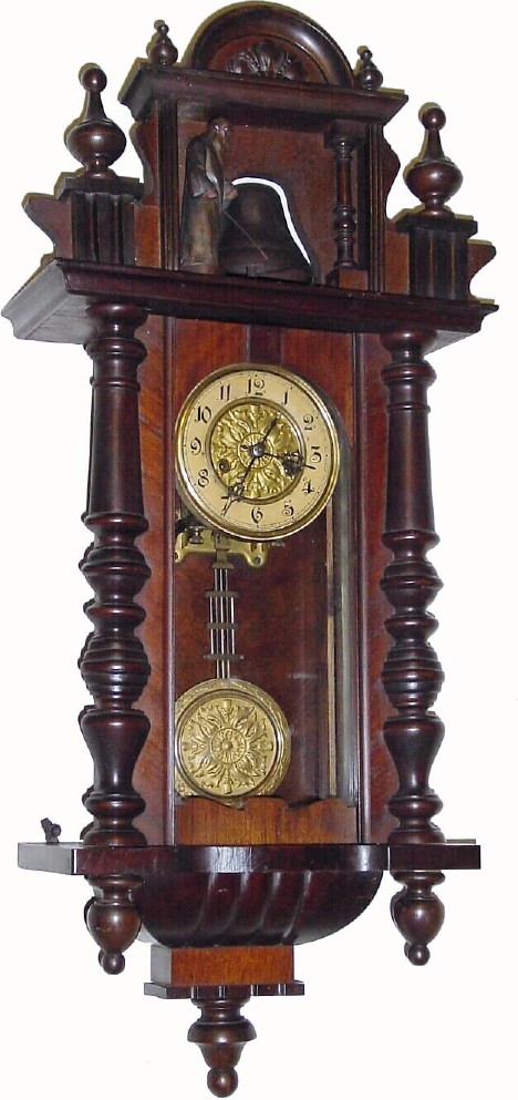 C.1900, German, Bell Ring "Monk" automaton clock in very good original condition. — Antique Clocks Price Guide