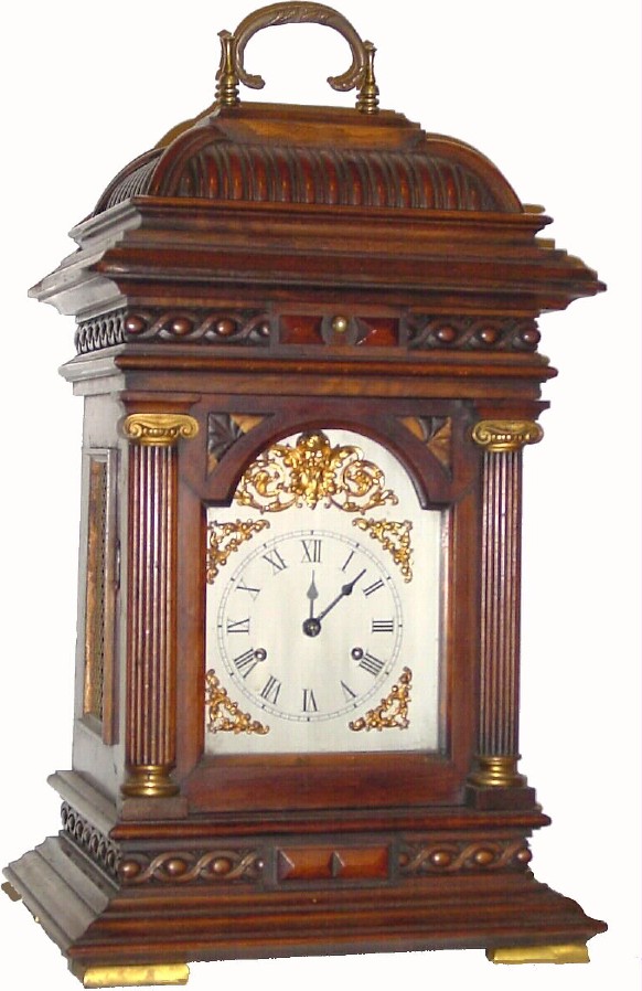 C.1920, German, Junghans 8-day time/strike/musical bracket clock, in generally good condition, playing crisply. — Antique Clocks Price Guide