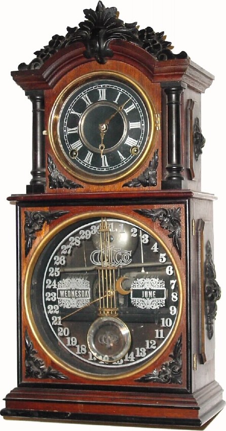 C.1885, Ithaca Calendar Clock Co., "Parlor No. 3 1/2" , in generally good condition, with restoration. — Antique Clocks Price Guide