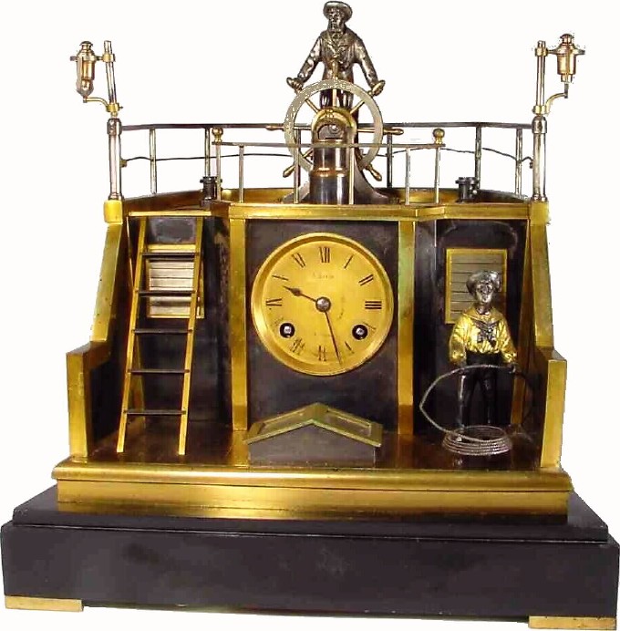 C.1890, French, Ship's Quarter Deck Automata clock from the Industrial Series. — Antique Clocks Price Guide