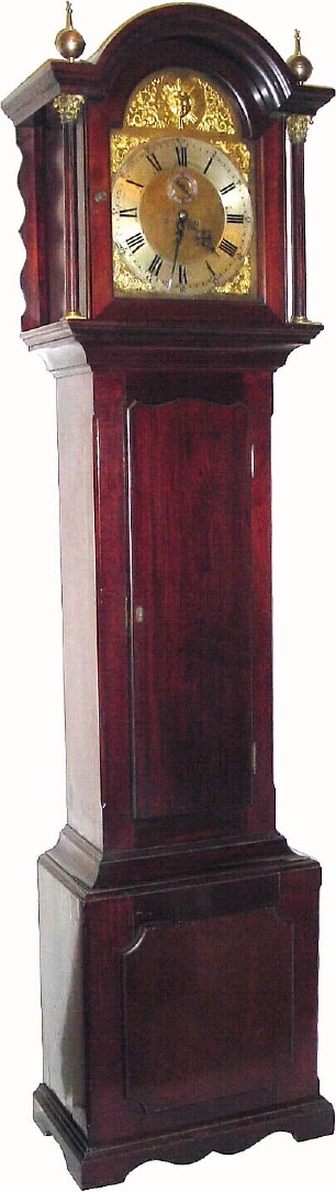 C.1900, English 8-Day, Brass Dial Tall Case Clock, in very good original condition. — Antique Clocks Price Guide