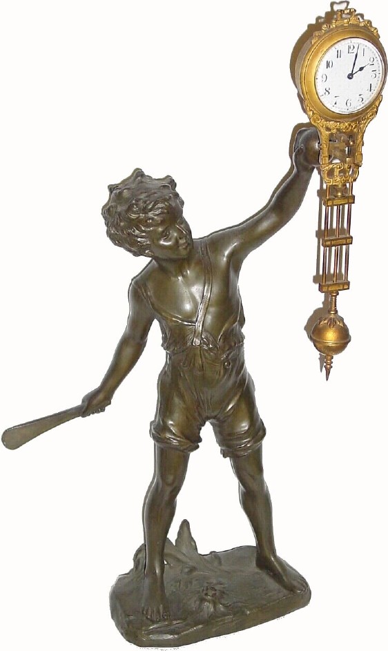 C.1910, German, Junghans, BATBOY swing clock in excellent original condition. — Antique Clocks Price Guide