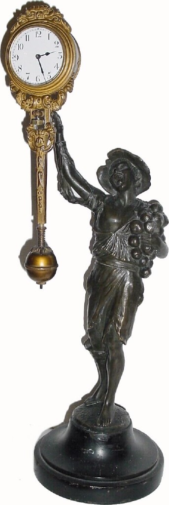 C.1900, German, Junghans, "Onion Boy" Swing clock in good original condition. — Antique Clocks Price Guide