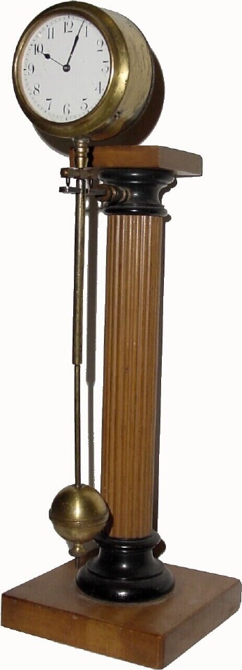 C.1915, French, "Fluted Pillar" Swing clock in excellent original condition. — Antique Clocks Price Guide