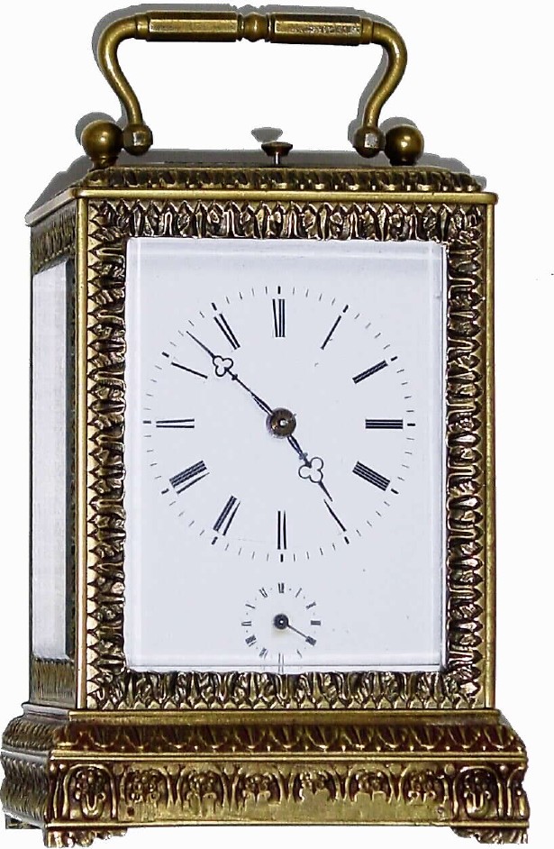 C.1850, French, Bechot, Brass Cased Carriage clock, — Antique Clocks Price Guide