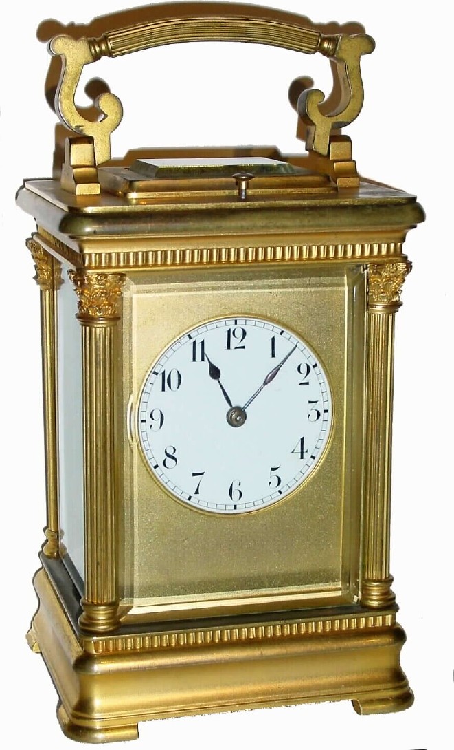 C.1900, Brass Cased Carriage Clock, — Antique Clocks Price Guide