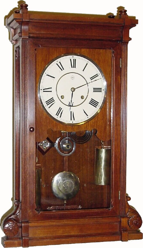 C.1880, Seth Thomas Clock Co, LINCOLN, 2-Wt, 8-day shelf clock in walnut and in very good condition with original finish. — Antique Clocks Price Guide