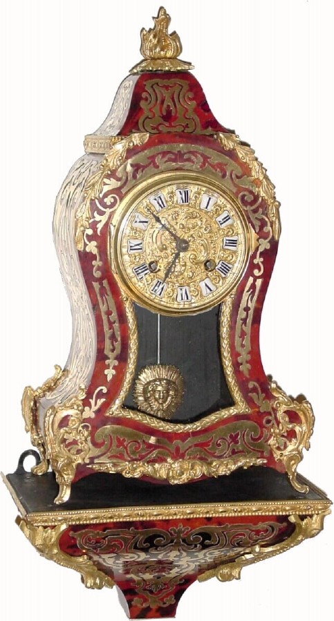 C.1895, French, Boulle type mantel clock in the style of Louis XV, and in very good original condition. — Antique Clocks Price Guide