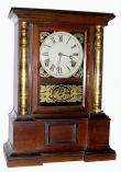 C.1865, Atkins Clock Co., 8-day time/strike rosewood "London" model shelf clock, in good condition, original except for dial restoration. — Antique Clocks Price Guide