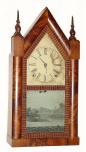 C.1845, Forestville Mfg. Co., J. C. Brown, Bristol, Conn. 8-day time/strike ripple door steeple clock. — Antique Clocks Price Guide