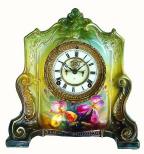 C.1905, Ansonia Royal Bonn "La Cannes" porcelain china clock in excellent original condition. — Antique Clocks Price Guide