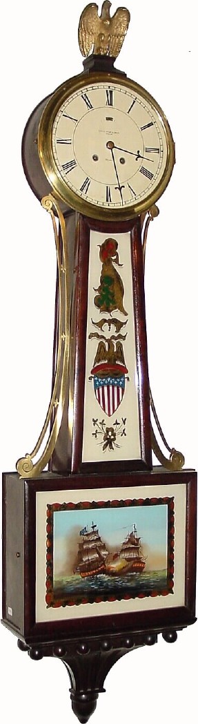 C.1940, Chelsea, Full Size Willard model banjo clock, 8-day time and strike. — Antique Clocks Price Guide