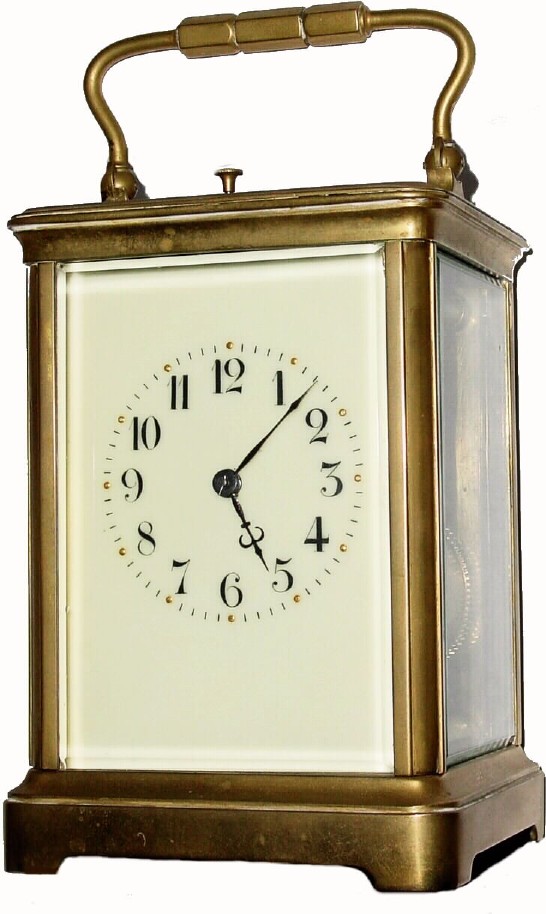 C.1900, French, Brass Cased Carriage clock, — Antique Clocks Price Guide