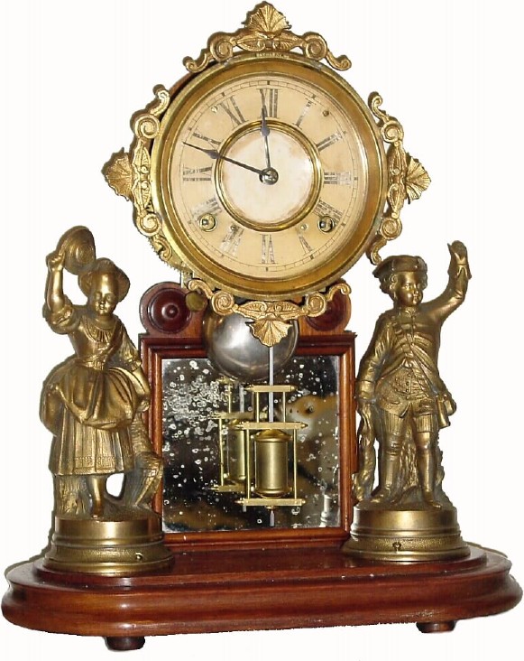 C.1878, Ansonia Clock Co., "Crystal Palace No. 1" 8-day time/strike walnut clock. — Antique Clocks Price Guide