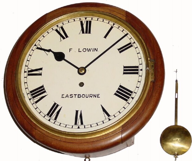 C.1900, English, F. Lowin, Eastbourne, 8-day fusee gallery timepiece in very good condition. — Antique Clocks Price Guide
