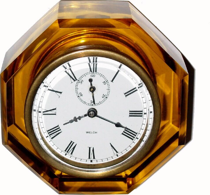 C.1889, E.N. Welch Mfg Co., "Jewel" 30-hour time/strike lever movement novelty clock. — Antique Clocks Price Guide