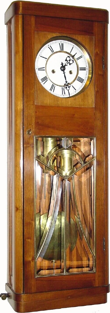 C.1920, German, Gustav Becker, box style regulator with 2-weight rod strike movement. — Antique Clocks Price Guide