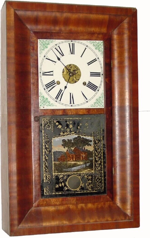 C.1870, New Haven Clock Co, Mahogany OG with restorations. — Antique Clocks Price Guide