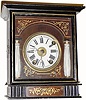 C.1870, German 30-hour time/strike and alarm wall clock.