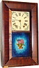 C.1845, Chauncey Boardman, Bristol, Conn., 30-hour wood movement bevel case shelf clock.