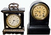 C.1870, A Lot of 2 Small iron shelf clocks: