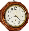 C.1914, Waterbury Clock Co., "OAK LEVER" 8-day gallery timepiece.
