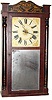 C.1840, Boardman and Wells, Bristol, Conn., 30-hour with alarm wood movement half column and splat shelf clock.