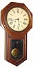 C.1906, Ansonia Clock Co., "Regulator A" 8-day time/strike school clock,