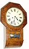C.1870, German for the English market 30-hour time/strike wood plate drop dial.