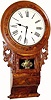 C.1870, Anglo-American 8-day time/strike walnut wall regulator.