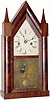 C.1850, Elisha Manross, Bristol, Conn., 30-hour time/strike mahogany steeple clock, nicely restored.