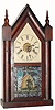 C.1865, E. N. Welch Mfg. Co., Forestville, Conn, 30-hour time/strike/alarm mahogany steeple clock