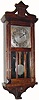 C.1925, William L. Gilbert Clock Co., No. 3040, "Limerick" 8-day time/strike oak wall clock.