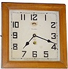 C.1930, Waterbury Clock Co., "Square Lever" 8-day wall timepiece, in very clean condition.