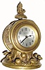 C.1880, New Haven Clock Co., New Haven, CT, 30-hour backwind brass cased novelty, complete with winder and setting knob.