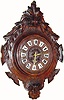 C.1890, French, Carved Oak Cartel clock in generally good original condition.